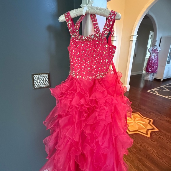 Pink Rhinestone Embellished Dress - Picture 2 of 9